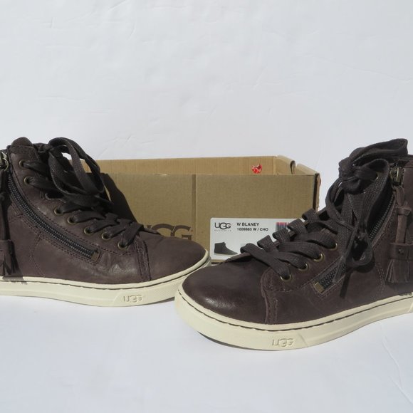 UGG Australia Sneaker Blaney Kids size 3 Tasseled High Top NEW Women 5 US EU 36 - Picture 3 of 12